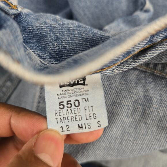 VTG‎ levi's 550 relaxed tapered jeans size 12 womens blue 6391 - Picture 10 of 12